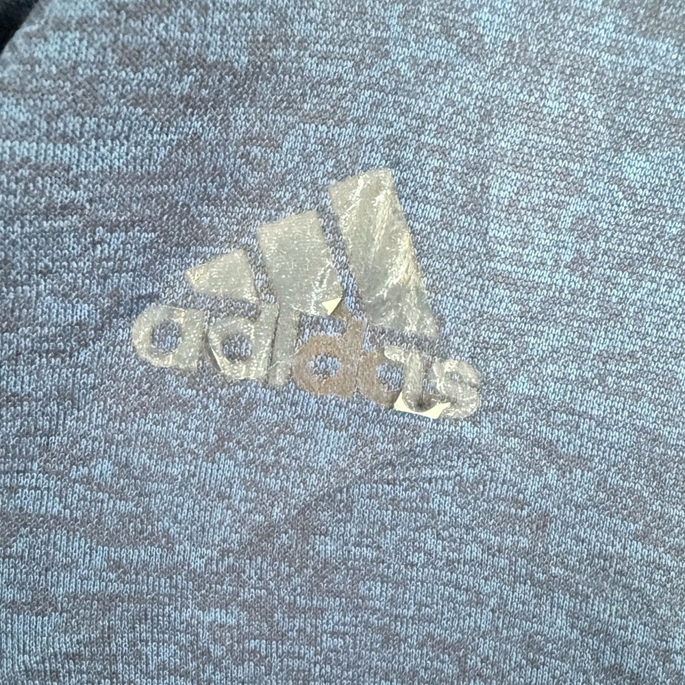 Adidas Heathered Blue Half-Zip Top - Picture 2 of 2